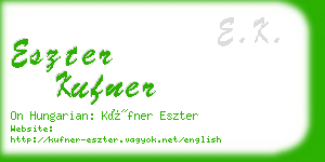 eszter kufner business card